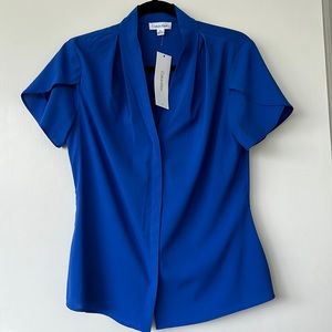 CALVIN KLEIN V-NECK BLOUSE
